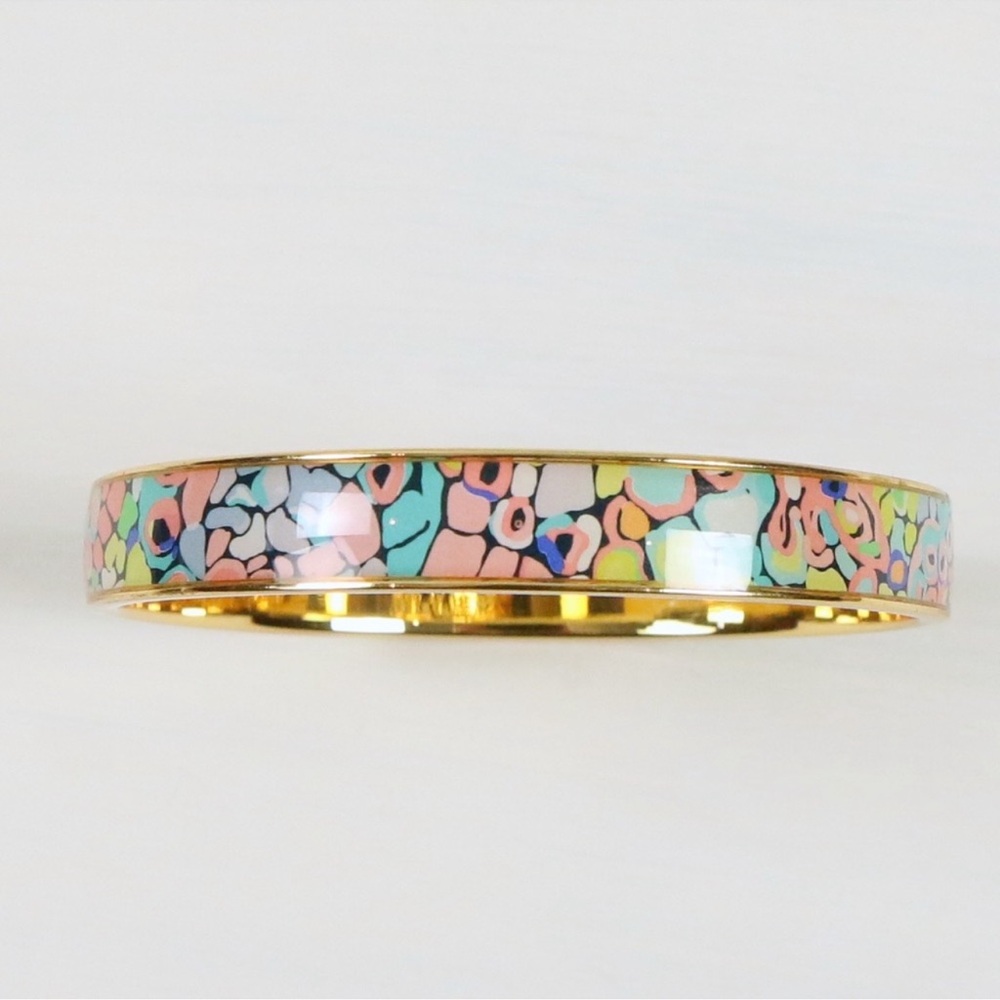 Lily Pulitzer gold and multicolor bangle bracelet.